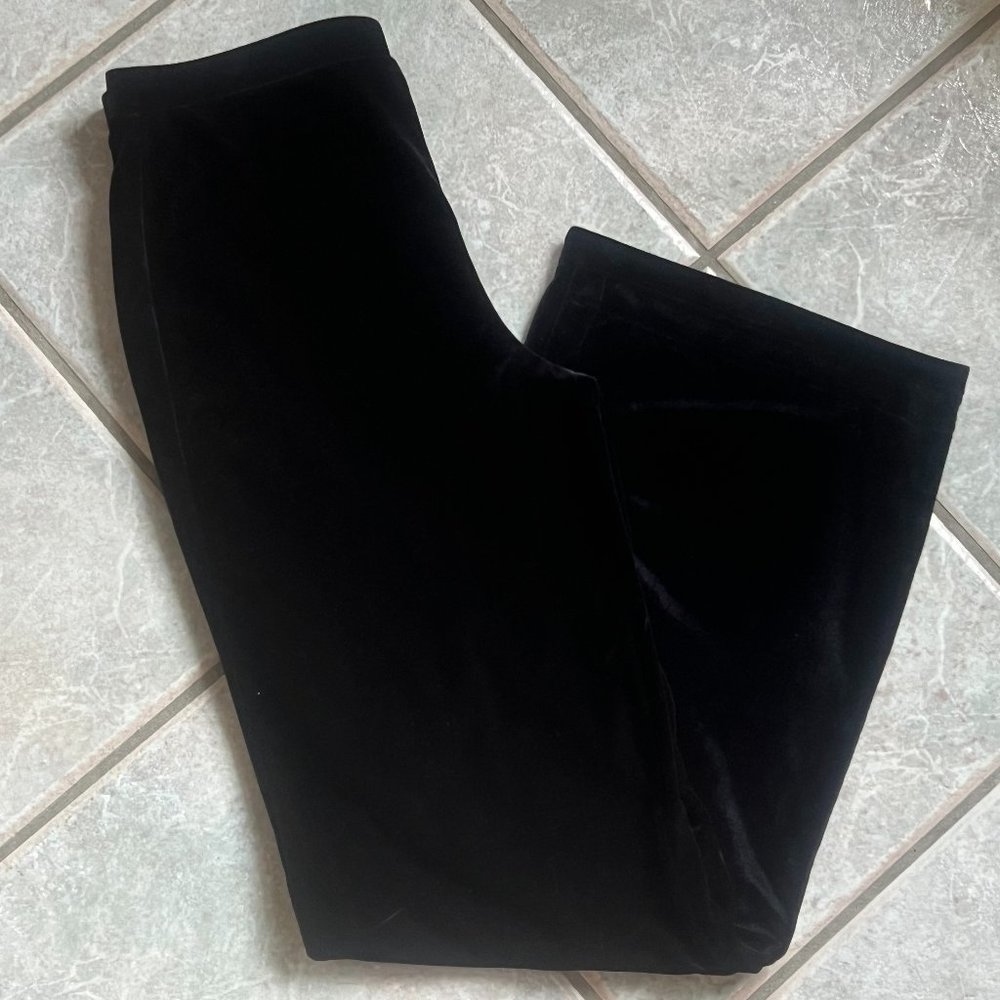 Lydia Jane Size 12 Girls Black Velvet Wide Leg Pants - CB023033